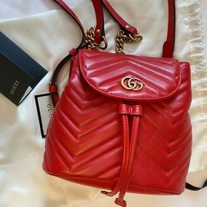 Authentic Gucci Matelasse GG Marmont Flap Backpack